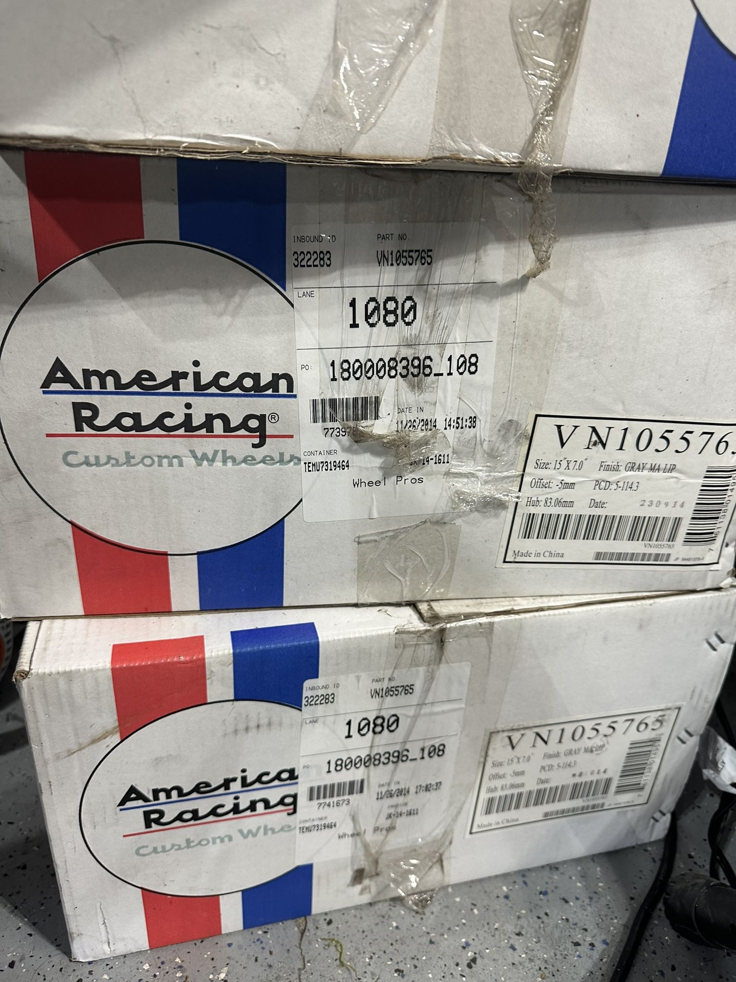 New American Racing 15” Torq-Thrust Wheels